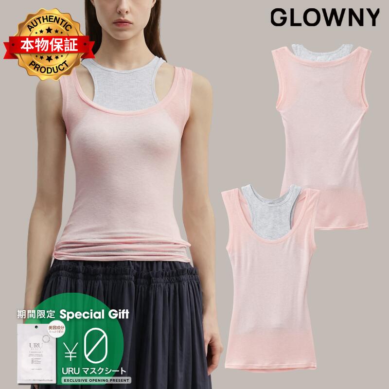 Glowny グロウニー 【本物保証】 Tシャツ ストリート系 レディース Soft Layered Scoop Top