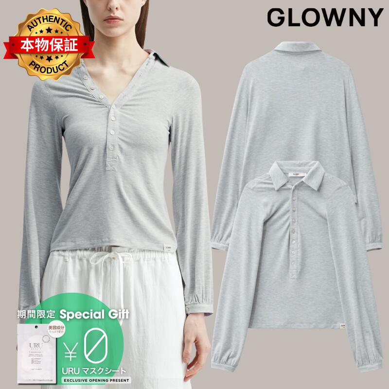 Glowny グロウニー 【本物保証】 Tシャツ ストリート系 レディース G Gentle Henley Top