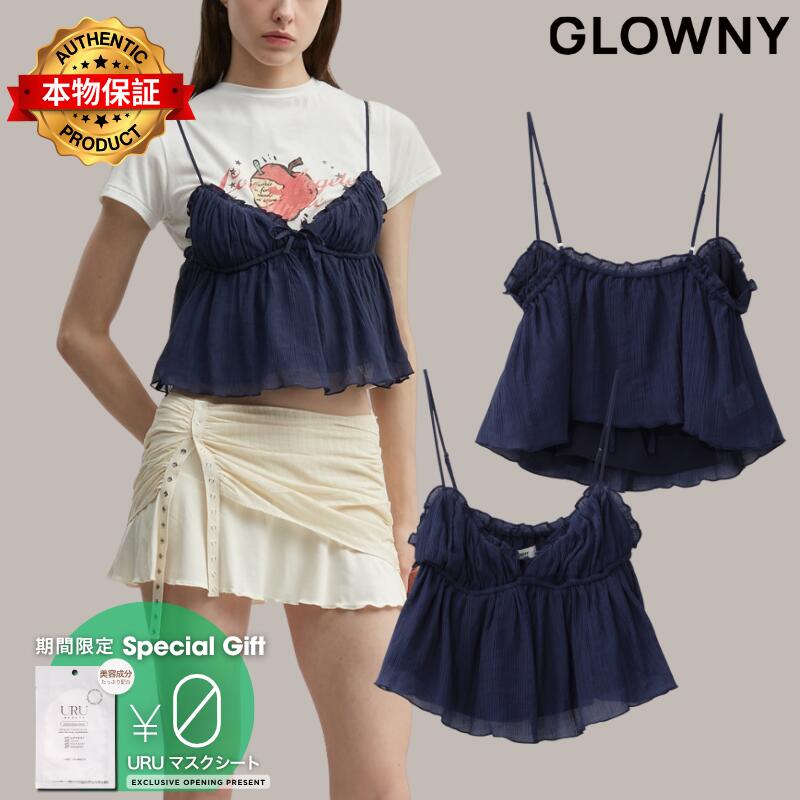 Glowny グロウニー 【本物保証】 Tシャツ ストリート系 レディース Shirred Crinkle Bustier