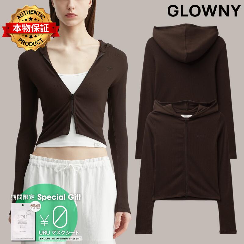 Glowny グロウニー 【本物保証】 パーカー・スウェット ストリート系 レディース G Classic Essential Rib Zip-Up