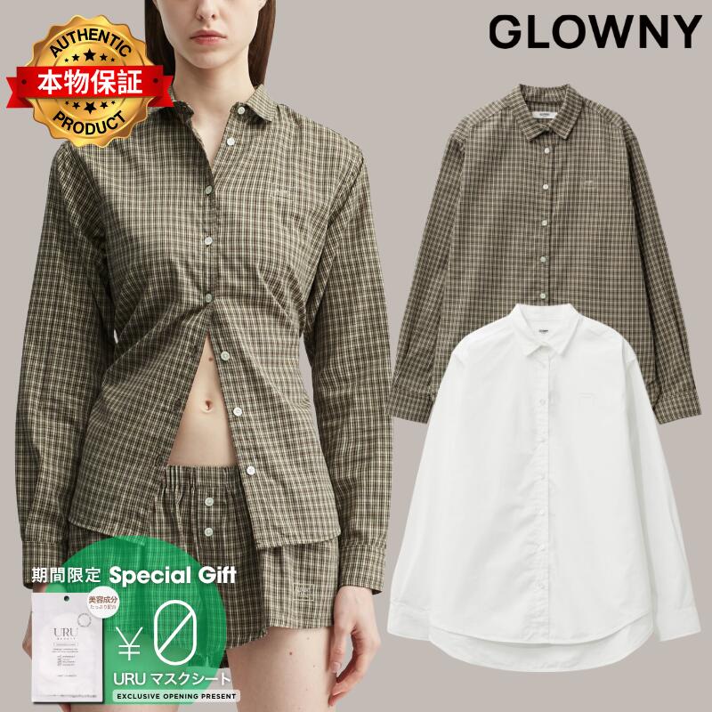 Glowny グロウニー 【本物保証】 シャツ ストリート系 レディース G Classic Embroidered Button-Up Shirt