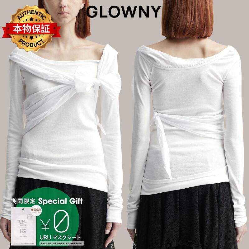 Glowny グロウニー 【本物保証】 Tシャツ ストリート系 レディース Loren Bow Long Sleeve