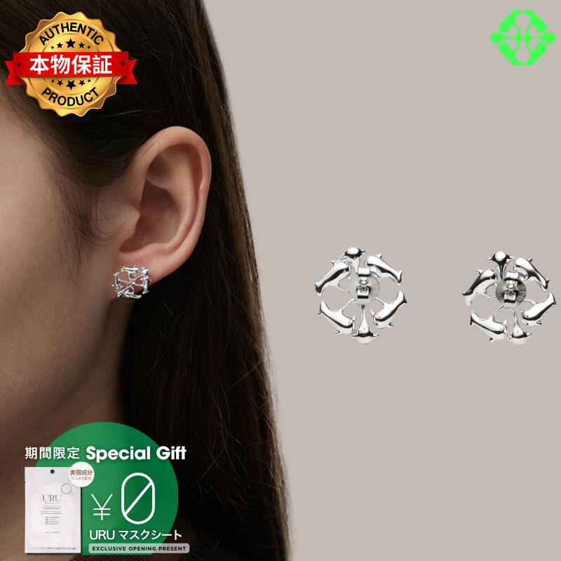 Helena Thulin ヘレナ・トゥーリン 【本物保証】 アクセサリー ストリート系 レディース Silver Logo Spikes Stud Earrings