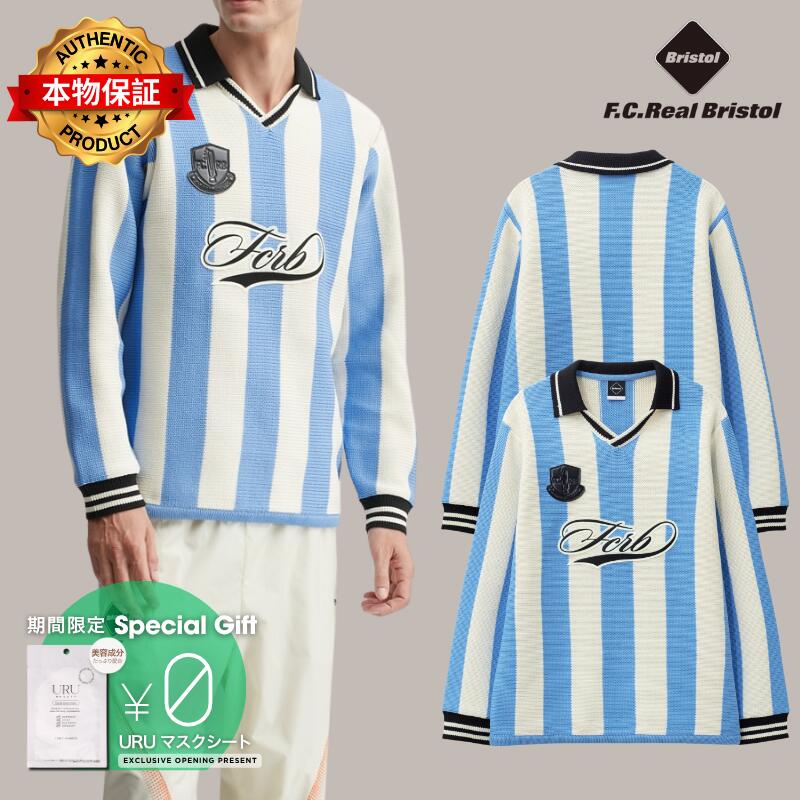 F C Real Bristol エフシーレアルブリストル 【本物保証】 Tシャツ ストリート系 メンズ Stripe Knit Shirt