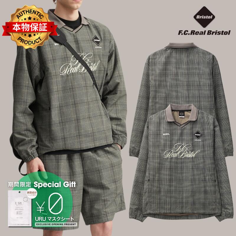 F C Real Bristol エフシーレアルブリストル 【本物保証】 シャツ ストリート系 メンズ Plaid Practice Polo Collar Piste