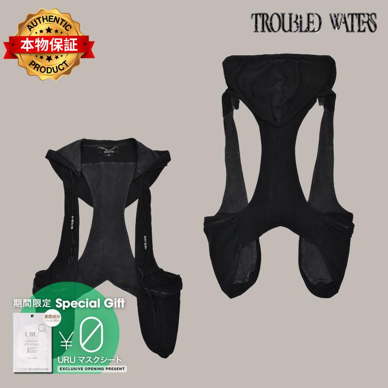 Troubled Waters 荒れる海 【本物保証】 ジャケット・アウター ストリート系 メンズ NOMAD VEST / WASHED BLK