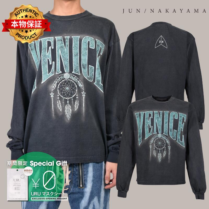 JUN/NAKAYAMA ジュン/中山 【本物保証】 Tシャツ ストリート系 メンズ VENICE L/S T-SHIRTS / BLK
