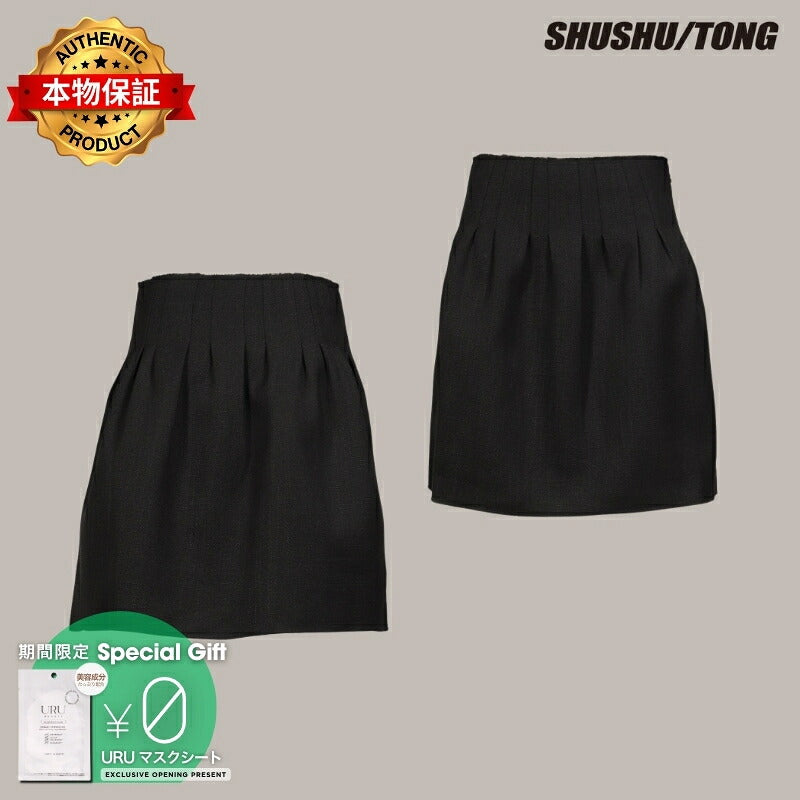 SHUSHU/TONG 【本物保証】 スカート ストリート系 レディース LOW-WAIST PLEATED SKIRT / NVY
