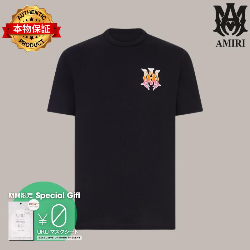 AMIRI アミリ 【本物保証】 Tシャツ ストリート系 ユニセックス アミリ フロントロゴ コットン Tシャツ "ブラック"