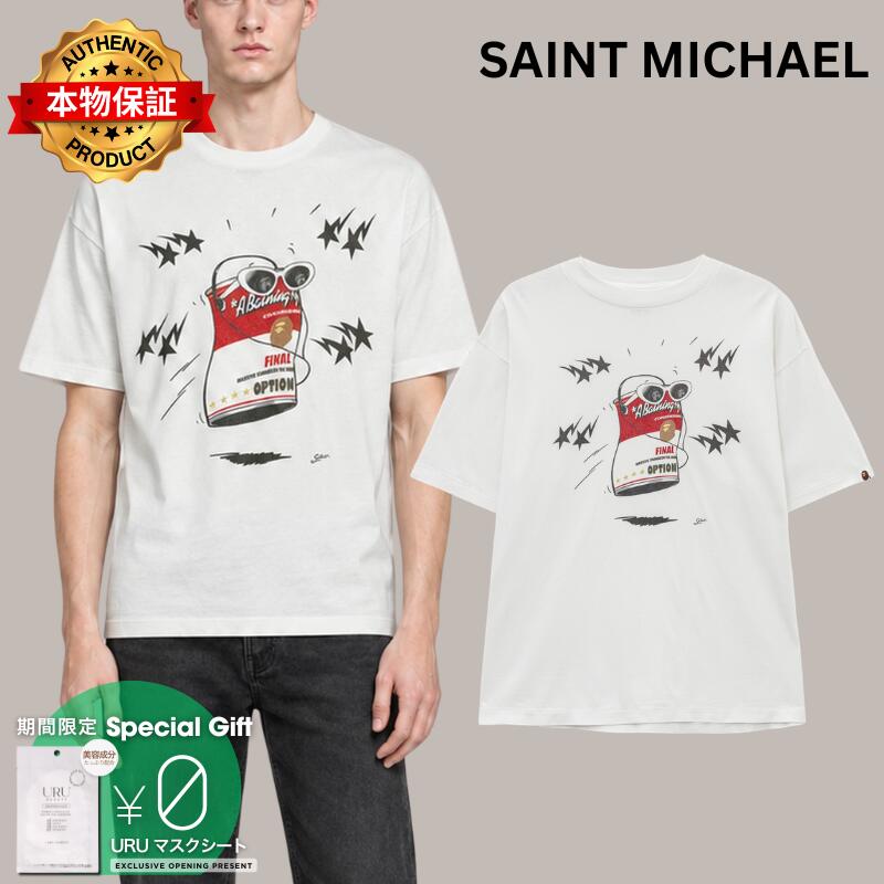 Saint Michael 聖ミカエル 【本物保証】 Tシャツ ストリート系 メンズ SAINT Mxxxxxx X BAPE Dancing Can T-Shirt