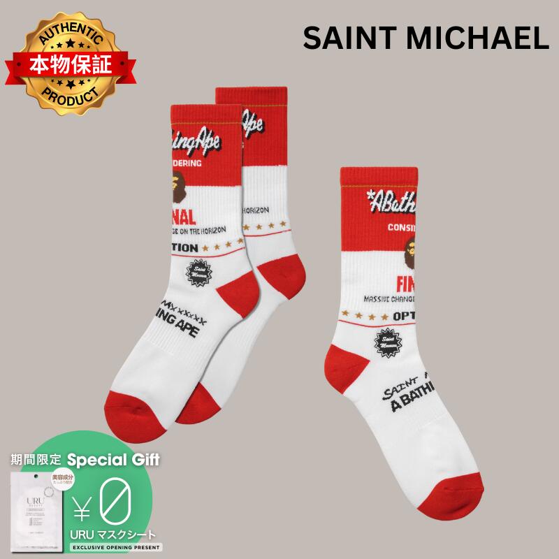 Saint Michael 聖ミカエル 【本物保証】 靴下 ウェア ストリート系 メンズ SAINT Mxxxxxx X BAPE Socks