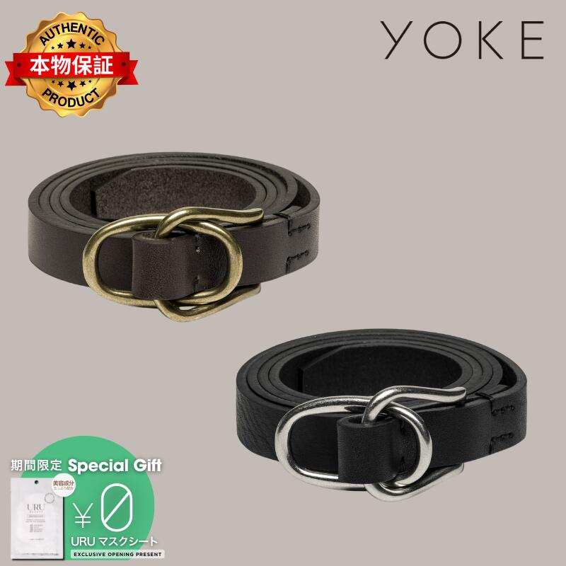 Yoke ヨーク 【本物保証】 ベルト ストリート系 メンズ Double Buckle Leather Belt