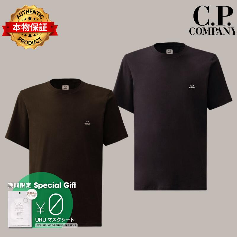 C.P. Company シーピーカンパニー 【本物保証】 Tシャツ ストリート系 ユニセックス シーピーカンパニー 30/1ジャージー ショートスリーブロゴパッチTシャツ "ブラック"