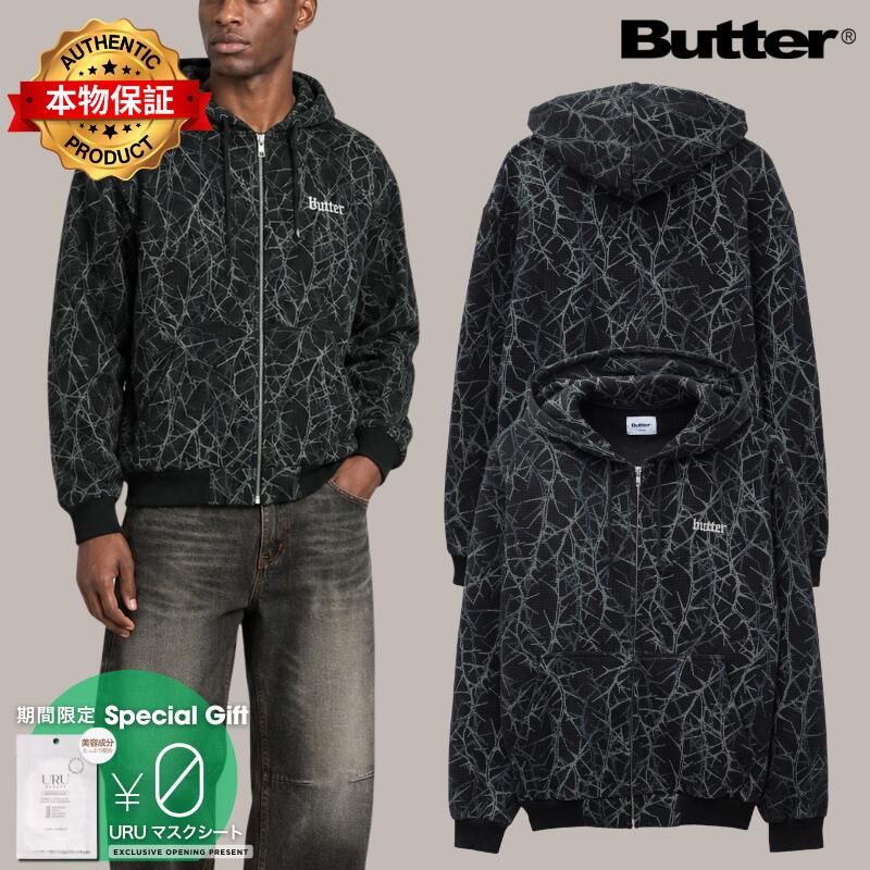 Butter Goods バターグッズ 【本物保証】 パーカー・スウェット ストリート系 メンズ Thorn Camo Waffle Zip-Thru Hood