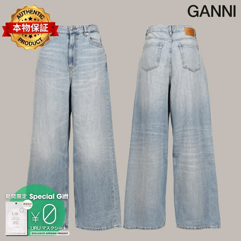 GANNI 【本物保証】 デニムパンツ ストリート系 レディース LIGHTWEIGHT DENIM MARRI 2.0 JEANS / LBLU VINTAGE