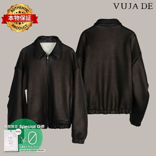 VUJA DE 【本物保証】 ジャケット ストリート系 メンズ Kira Leather Drape Blouson in Deerskin