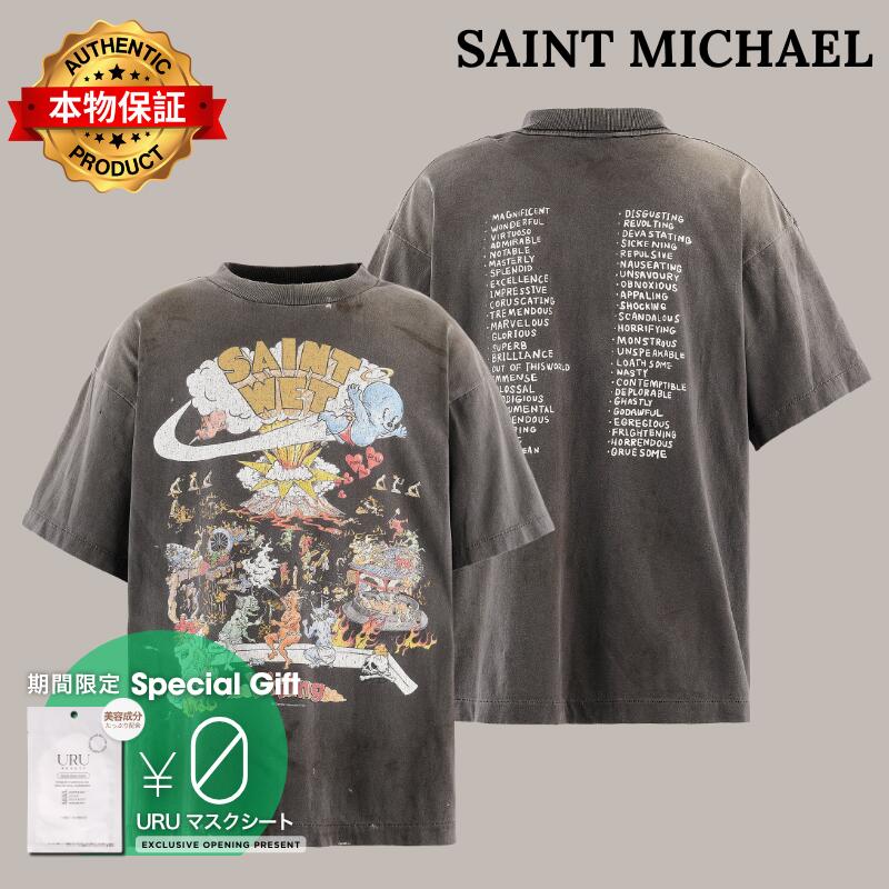 SAINT Mxxxxxx 【本物保証】 Tシャツ ストリート系 メンズ SS T-SHIRT/LIVING / BLK