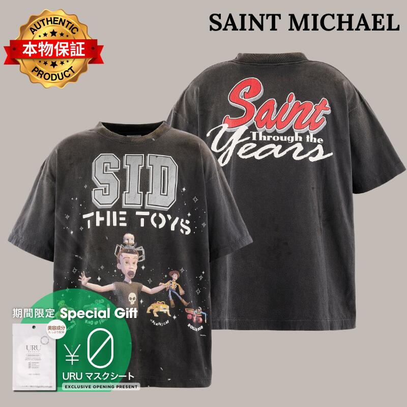 SAINT Mxxxxxx × TOY STORY 【本物保証】 Tシャツ ストリート系 メンズ PIXAR_SS T-SHIRT/SID / BLK