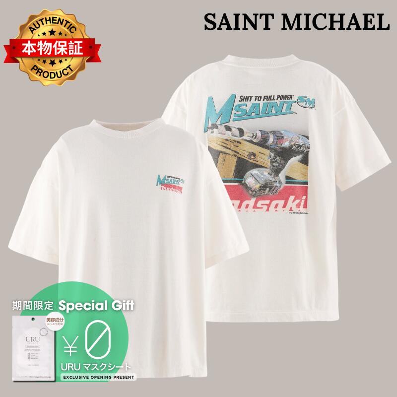 SAINT Mxxxxxx × MADSAKI 【本物保証】 Tシャツ ストリート系 メンズ MDS_SS T-SHIRT/SCREWDRIVER / WHT