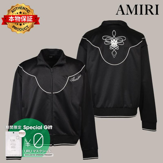 AMIRI アミリ 【本物保証】 トラックジャケット ストリート系 メンズ WESTERN TRACK JACKET / BLK