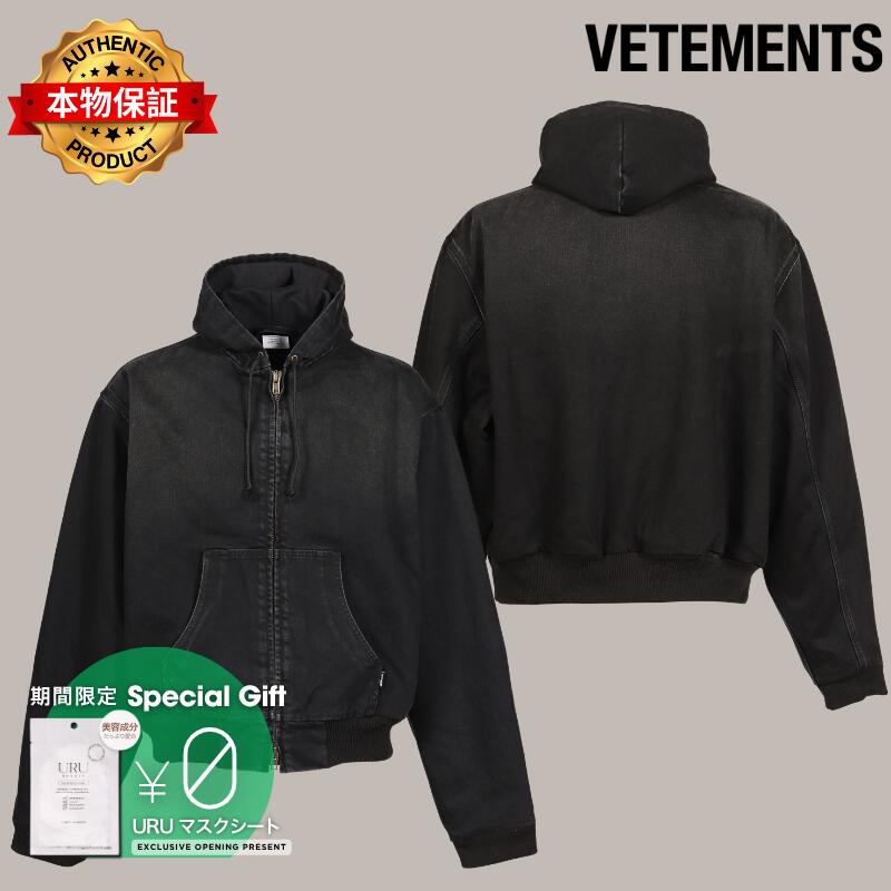 VETEMENTS ヴェトモン 【本物保証】 ジャケット ストリート系 メンズ DENIM WORKWEAR BOMBER JACKET / BLK