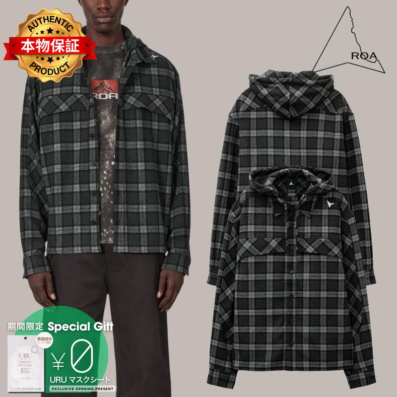Roa ROA 【本物保証】 シャツ ストリート系 メンズ Logger Wool Check Long Sleeve Shirt