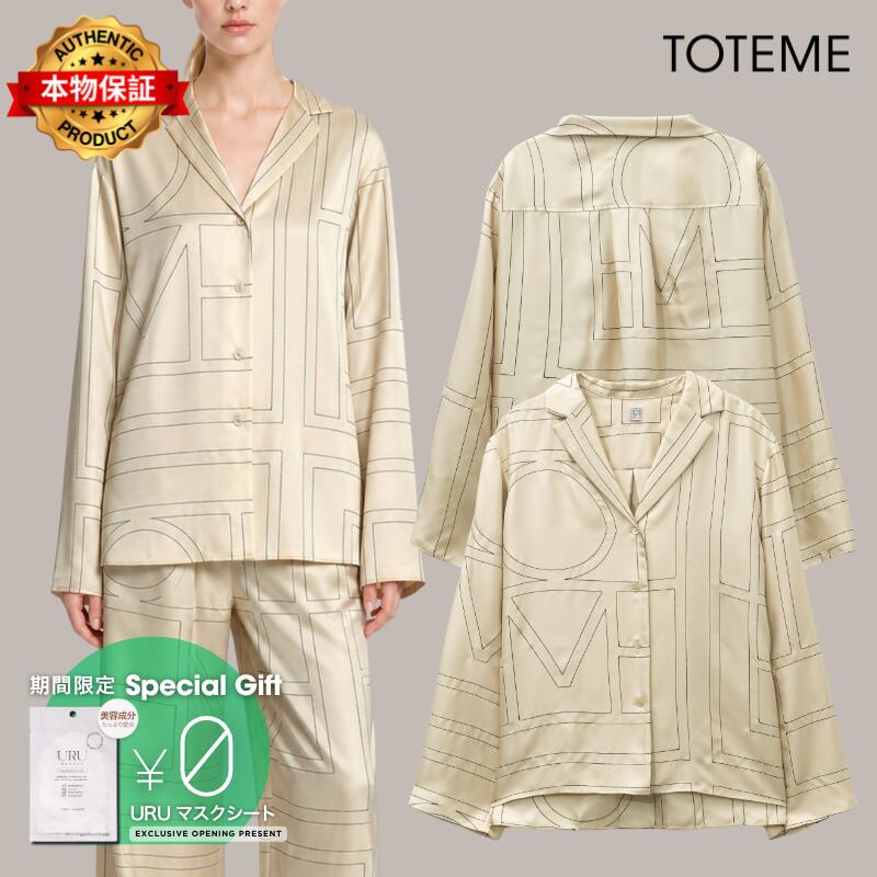 Toteme トテーム 【本物保証】 シャツ ストリート系 レディース Monogram Silk PJ Top