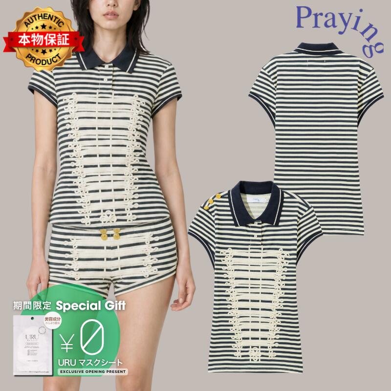 Praying 祈り 【本物保証】 シャツ ストリート系 レディース Harbor Stripe Womens Top