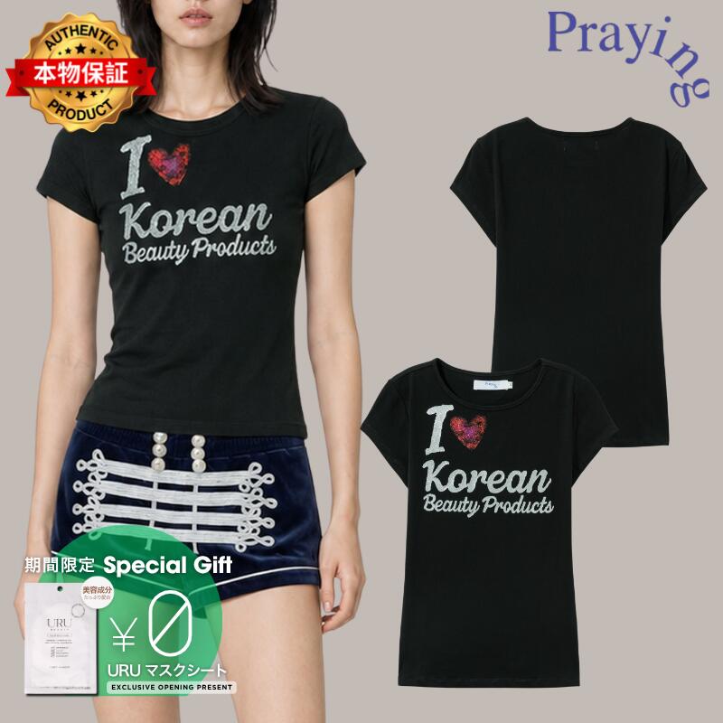 Praying 祈り 【本物保証】 Tシャツ ストリート系 レディース Korean Beauty Womens T-Shirt