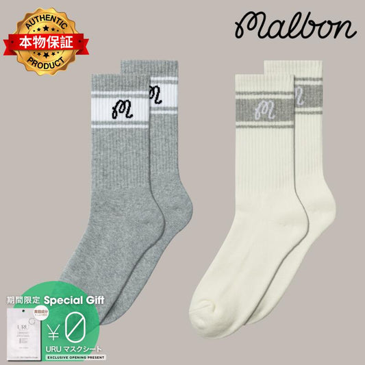 Malbon Golf マルボン・ゴルフ 【本物保証】 靴下 ウェア ストリート系 メンズ Haven Crew Sock