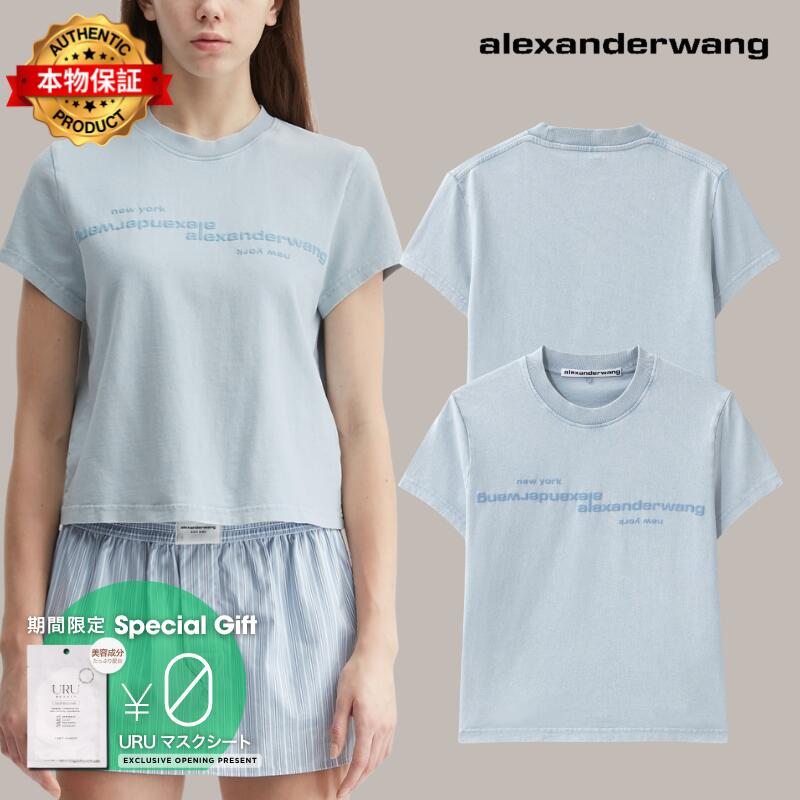 Alexander Wang アレキサンダーワン 【本物保証】 Tシャツ ストリート系 レディース Mirrored Logo T-Shirt