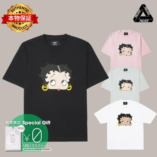 PALACE パレス 【本物保証】 Tシャツ ストリート系 ユニセックス パレス x ベティブープ Tシャツ "チルピンク"