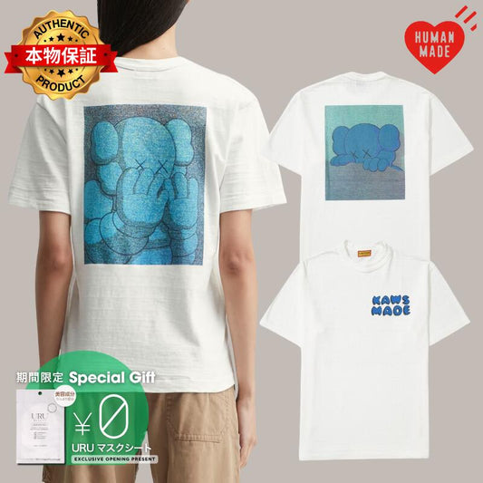 HUMAN MADE ヒューマンメイド 【本物保証】 Tシャツ ストリート系 ユニセックス ヒューマンメイド x カウズ メイド グラフィック Tシャツ #2 "ホワイト"
