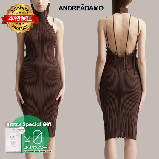 Andreadamo アンドレダモ【本物保証】 ワンピース ストリート系 レディース ニット ミディドレス