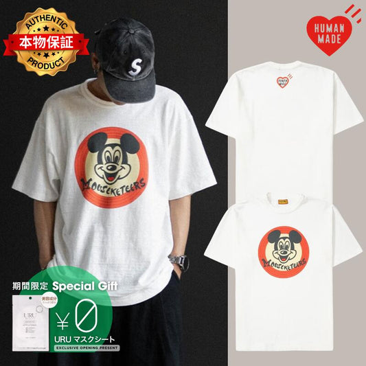 HUMAN MADE ヒューマンメイド 【本物保証】 Tシャツ ストリート系 ユニセックス ヒューマンメイド ミッキーマウス クラブ グラフィックTシャツ "ホワイト"