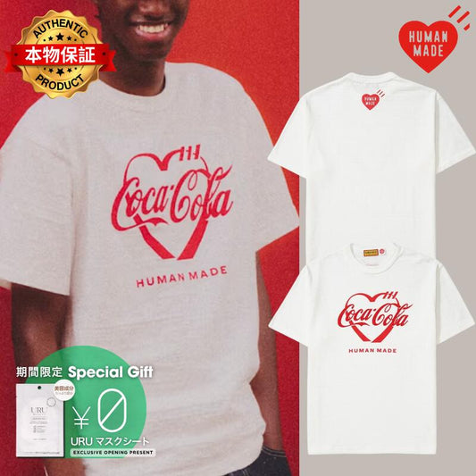 HUMAN MADE ヒューマンメイド 【本物保証】 Tシャツ ストリート系 ユニセックス ヒューマンメイド x コカコーラ グラフィックTシャツ "ホワイト"