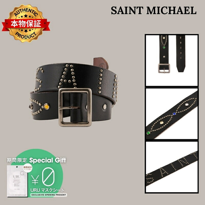 SAINT MICHAEL 聖ミカエル 【本物保証】 ベルト ストリート系 メンズ HTC_BELT/RAINBOW STONE