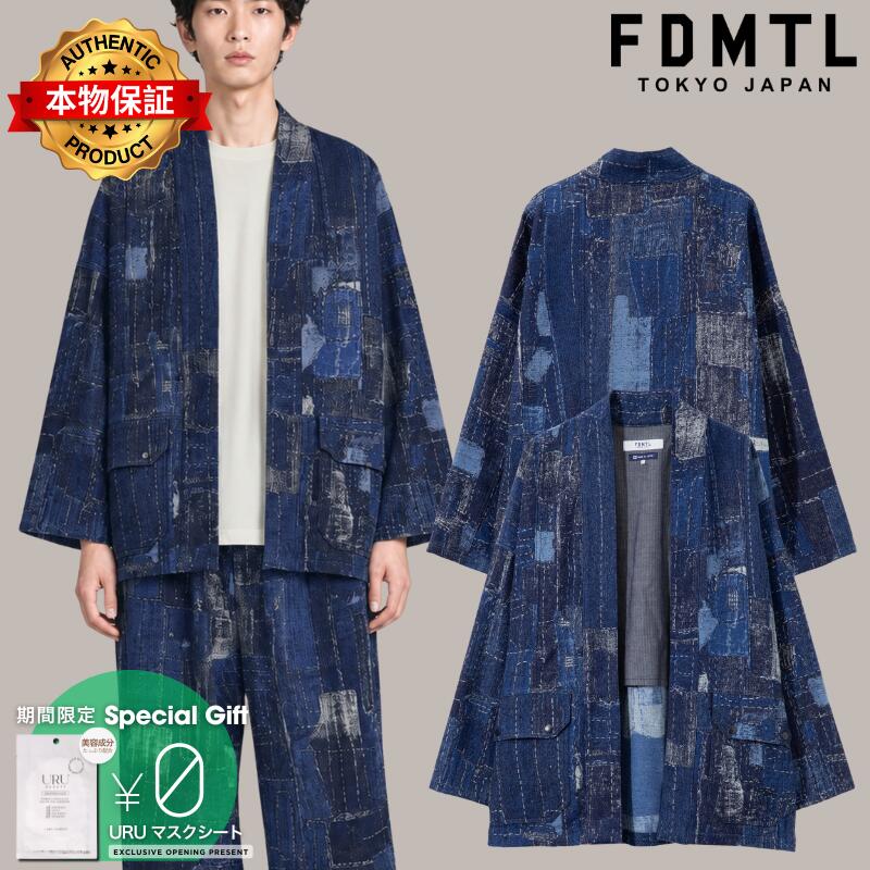 Fdmtl ファンダメンタル 【本物保証】 ジャケット ストリート系 メンズ Boro Jacquard Haori Jacket Rinse