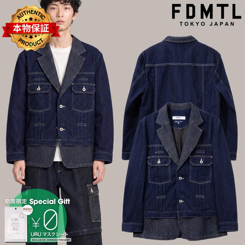 Fdmtl ファンダメンタル 【本物保証】 ジャケット ストリート系 メンズ Pleats Lapel Jacket Rinse