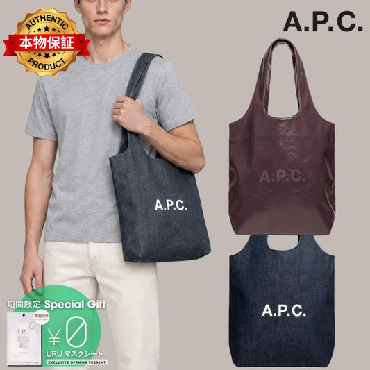 Apc アーペーセー 【本物保証】 トートバッグ ストリート系 ユニセックス Ninon Small Tote Bag