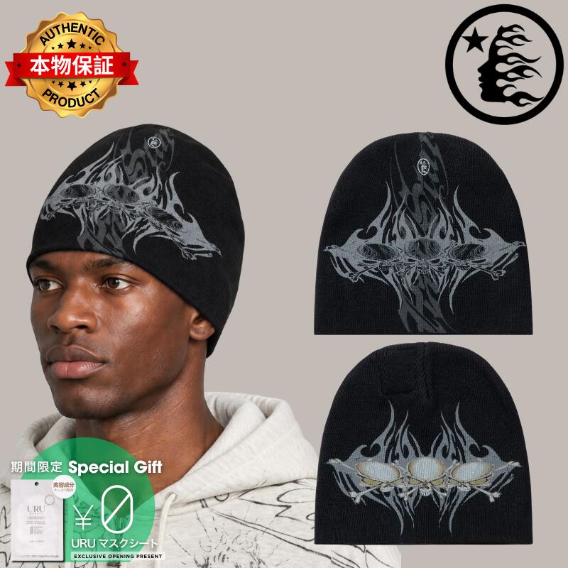 Hellstar ヘルスタ 【本物保証】 ビーニー ストリート系 メンズ Tribal Skullz 2 Beanie