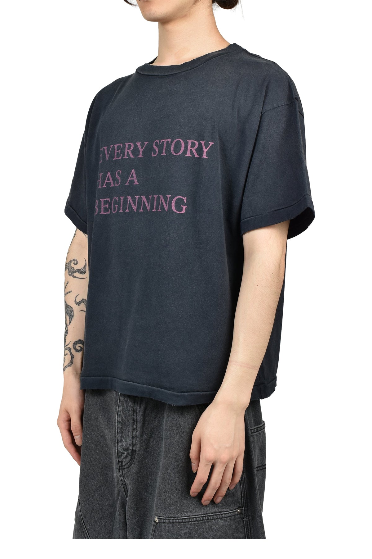 JUN/NAKAYAMA ジュン/中山 【本物保証】 Tシャツ ストリート系 メンズ FLAG T-SHIRTS / BLK
