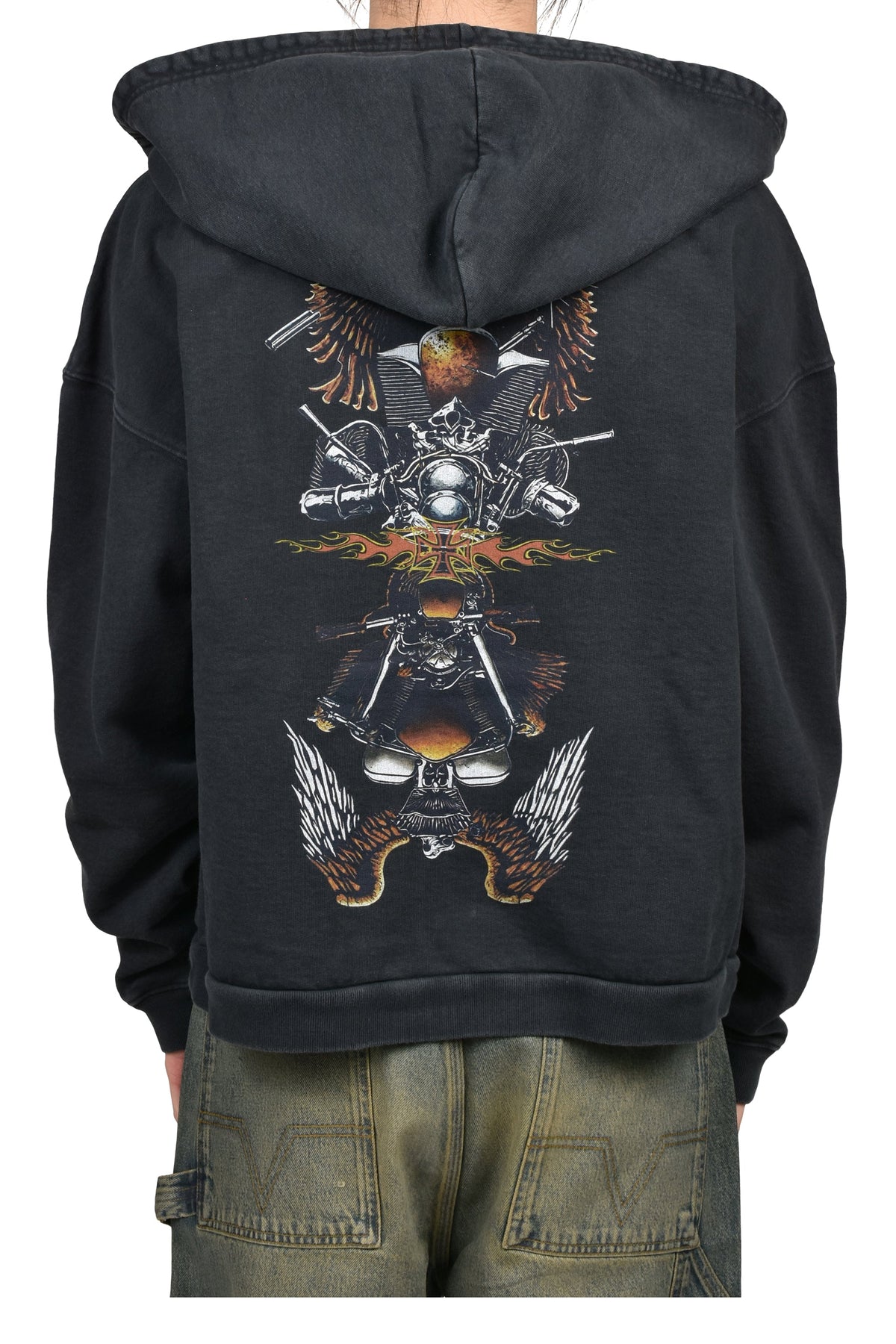 JUN/NAKAYAMA ジュン/中山 【本物保証】 パーカー ストリート系 メンズ MOTOR ZIP HOODIE / BLK