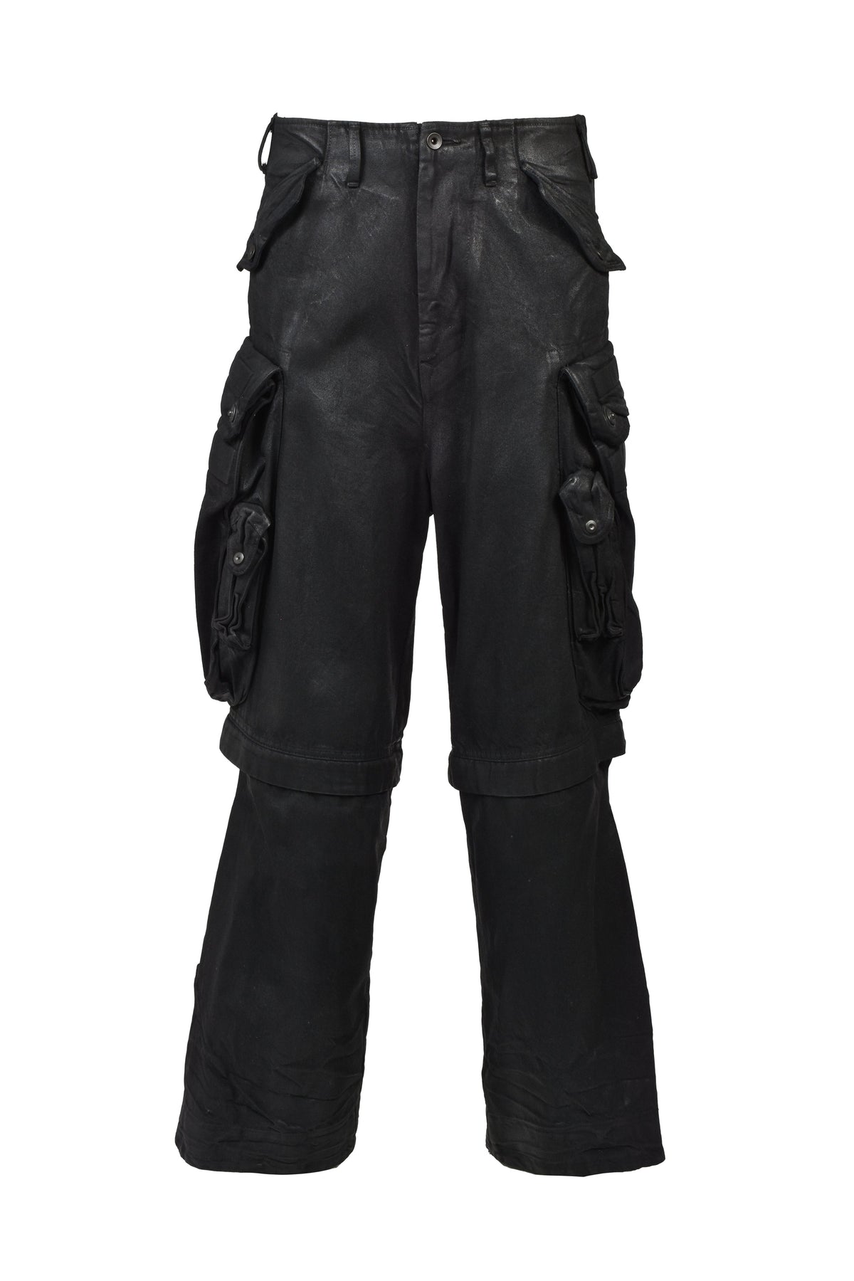 JULIUS ユリウス 【本物保証】 デニムパンツ ストリート系 メンズ 12oz DENIM GASMASK WIDE TROUSER (20TH EXCLUSIVE) / BLK