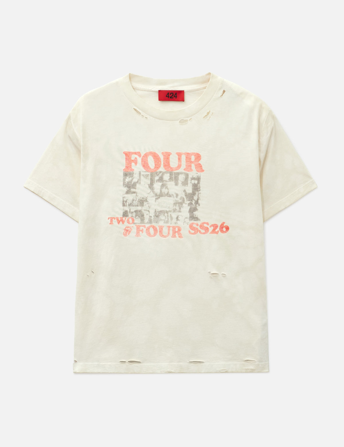 424 フォートゥーフォー 【本物保証】 Tシャツ ストリート系 メンズ COLLAGE ROLLING STONES TEE