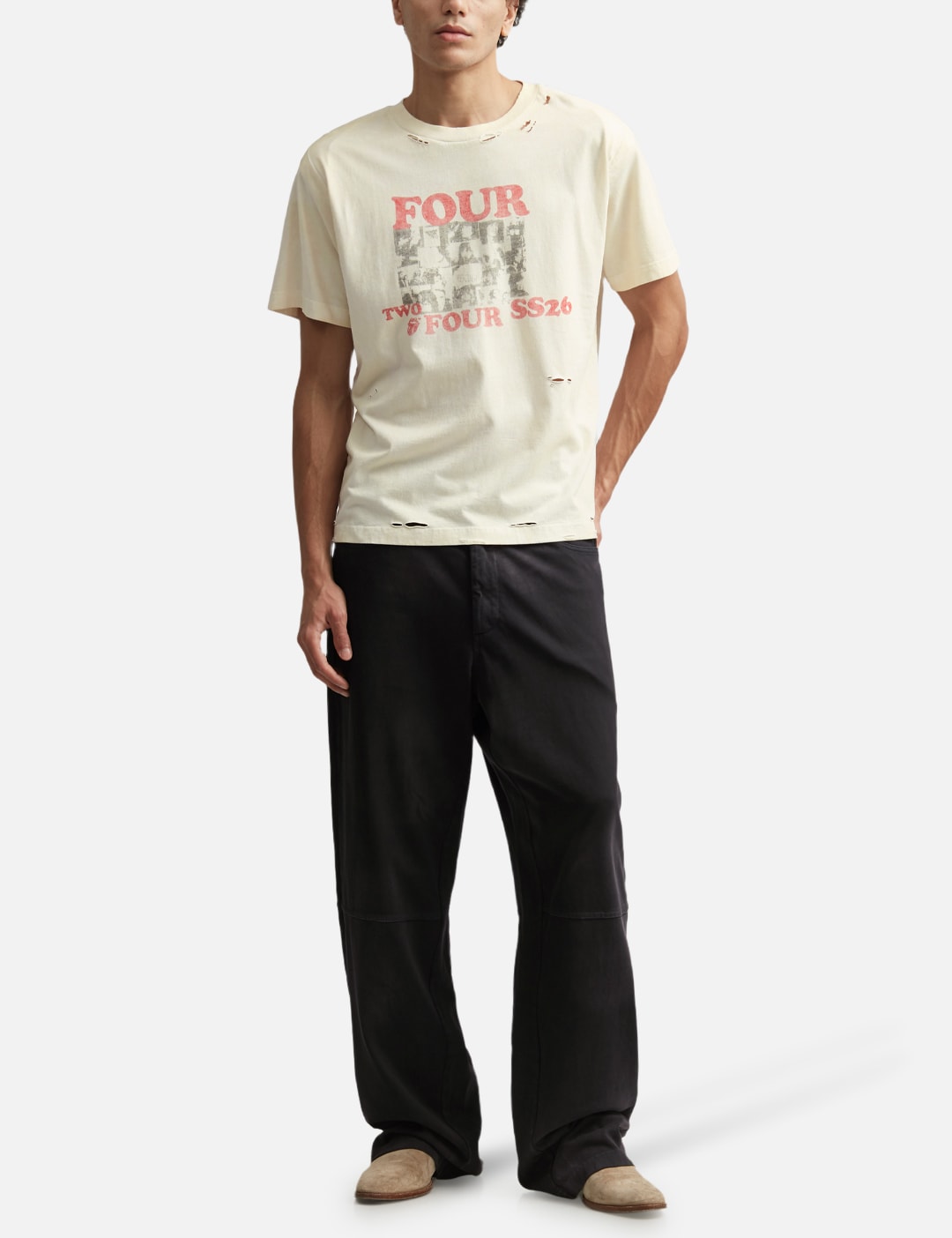 424 フォートゥーフォー 【本物保証】 Tシャツ ストリート系 メンズ COLLAGE ROLLING STONES TEE