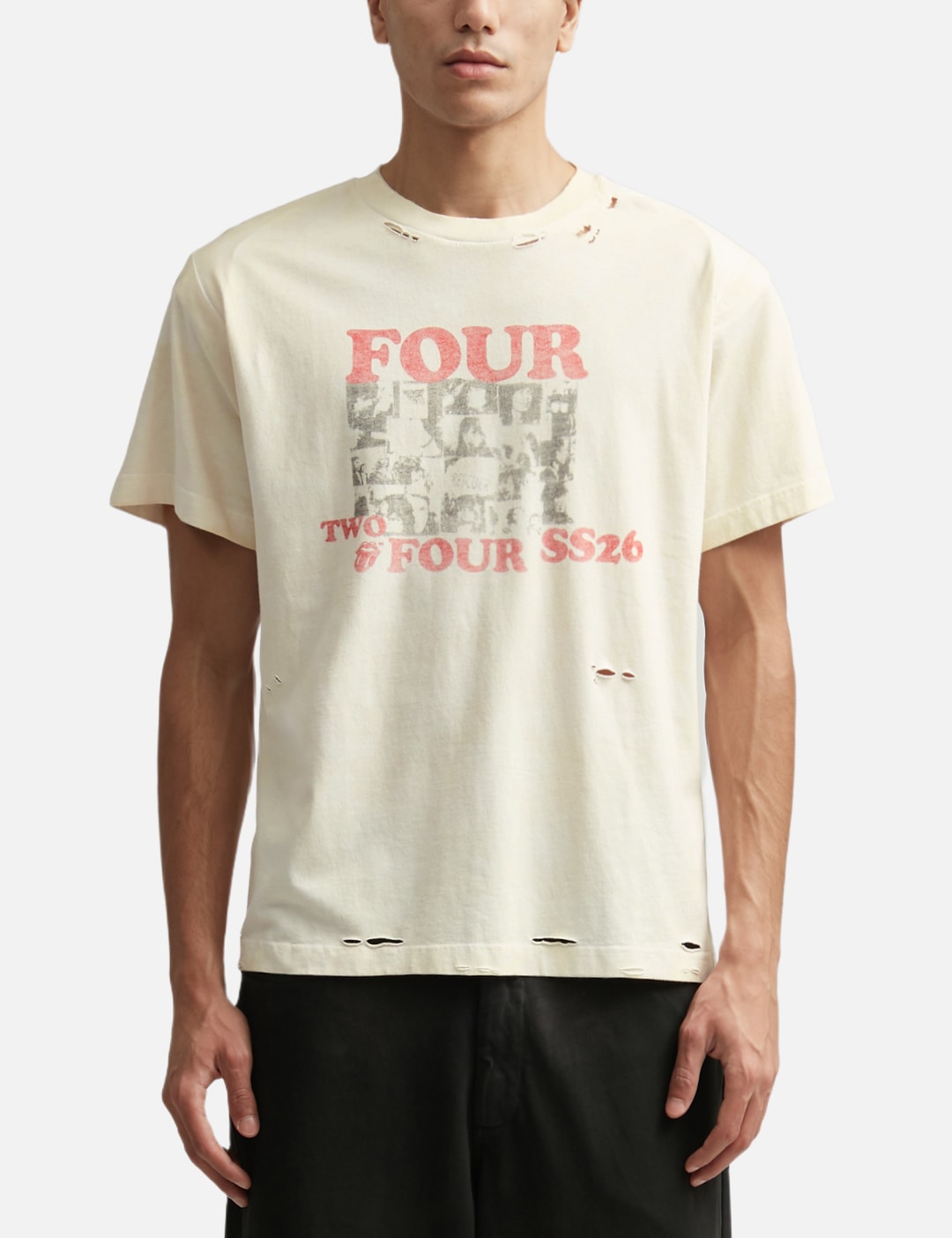424 フォートゥーフォー 【本物保証】 Tシャツ ストリート系 メンズ COLLAGE ROLLING STONES TEE