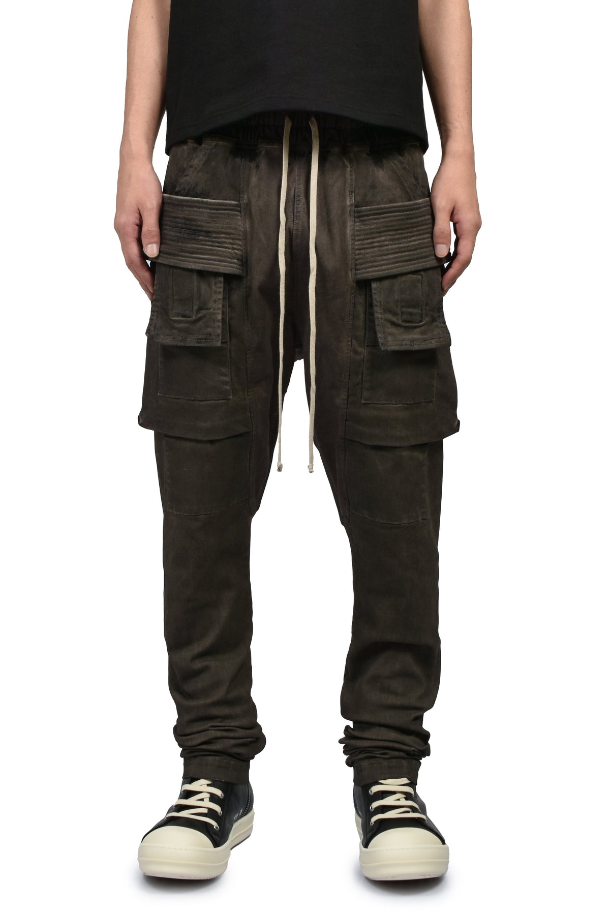 Rick Owens DRKSHDW リックオウエンス・ダークシャドウ 【本物保証】 カーゴパンツ ストリート系 メンズ CREATCH CARGO DRAWSTRING / DUST
