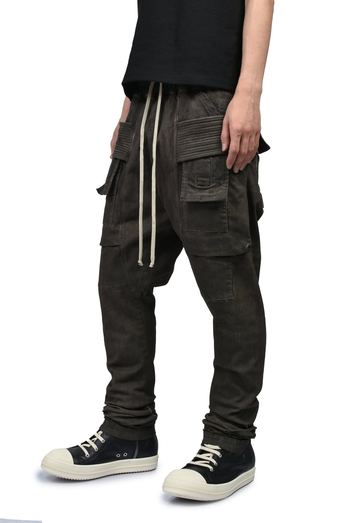 Rick Owens DRKSHDW リックオウエンス・ダークシャドウ 【本物保証】 カーゴパンツ ストリート系 メンズ CREATCH CARGO DRAWSTRING / DUST
