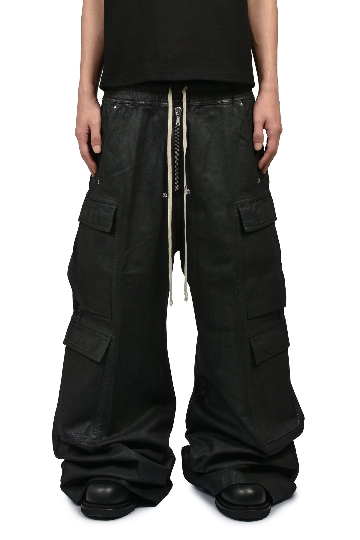 Rick Owens DRKSHDW リックオウエンス・ダークシャドウ 【本物保証】 カーゴパンツ ストリート系 メンズ DOUBLE CARGO JUMBO BELAS / BLK WAX